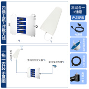 手机信号功率放大增强器4G网络加强接收天线三网合一室内家用山区 CGDW四频三网通话上网标配款对Q