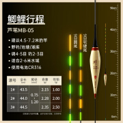 川泽芦苇夜光浮漂高灵敏电子漂醒目鱼漂日夜两用浮漂鲫鲤鱼漂 MB-05 【鲫鲤行程】 吃铅1.6-2 2号软硬尾  日夜两用带壳芦苇浮