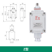 京必诚防爆行程开关限位B型DLXK LX515B/5d脚踏双踏柱塞lx5D滚轮Z Z型(防护等级 IIB)