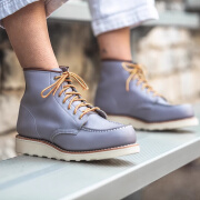 红翼（Red Wing）女靴美产靴 3378工装靴6寸经典CLASSIC MOC牛皮雾紫灰女鞋马丁靴 雾紫灰 3378 标准35/US5