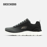 斯凯奇（Skechers）2024新款夏季透气网面男鞋绑带缓震耐磨舒适运动休闲鞋健步鞋 OLBK橄榄色/黑色 40