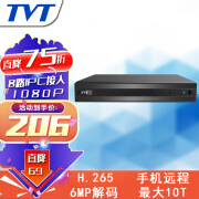 同为TVT 网络硬盘录像机NVR 4/816路高清POE网线供电单盘位支持6T硬盘手机远程 监控主机 TD-3008H1