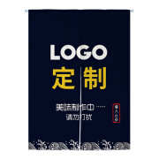 荣予门帘定制logo厨房隔断布帘卫生间后厨商用半截帘遮挡免打孔挂帘子 定制图案logo 定制尺寸图案/联系客服改价