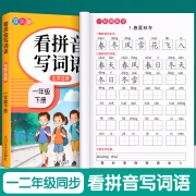 金枝叶一年级看拼音写词语练字帖小学生人教版默写生字同步组词专项训练字帖儿童写字本每日一练语文练习册 一年级【上册】