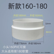 壹品印象160转180变径圈排烟管变径接头PVC160硬管变径器抽油烟机转换接头 二档160-180 无