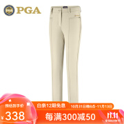 PGA高尔夫女士裤子秋冬季服装长裤吸光发热面料防寒保暖内里弹力舒适 PGA 102052-卡其色 L