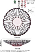 丽尊（blinkmax）丽尊水晶水果盘家用零食水果篮简约玻璃糖果盘京 26.7CM小号绚丽果盘粉色