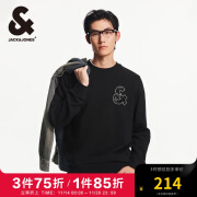 杰克·琼斯（JACK&JONES） 秋季纯棉舒适柔软潮流简约时尚印花罗纹圆领卫衣上衣男224333059