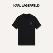 Karl Lagerfeld卡尔拉格斐2024春夏款logo钉珠T恤老佛爷241N1735 黑色 52