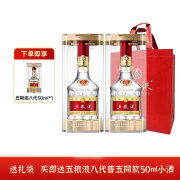 五粮液普五八代  浓香型白酒 52度 500mL 2瓶 送礼袋