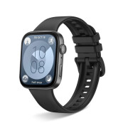 优速腾适用华为fit3表带fit3手表带华为手表fit3表带夏天华为watchfit3腕带 【亲肤硅胶表带-曜石黑】 适用于：华为Watch Fit3