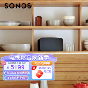 SONOS Five 音响音箱wifi无线桌面有源音响HIFI书架音响家庭影院环绕音箱客厅卧室黑胶唱机立体声音箱 Five黑色