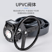 艾风格PVC-U涡轮蝶阀法兰对夹蜗轮蝶阀手轮塑料蝶阀化工EPDM密封碟阀 DN50(63mm)