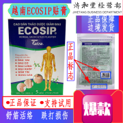 ECOSIP越南膏贴【越南原装】原装舒经活络跌扭伤腰腿肩颈椎关节万金贴 10包(50贴)无盒