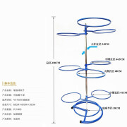 邃囍瑜伽球架子多层瑜伽馆置物架健身房放波速球半球药球的收纳器材大 宝蓝色瑜伽球架