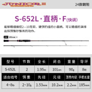 N.S BlackHoleNS24款新朝阳路亚竿碳素远投翘嘴专用枪柄直柄竿钓鱼竿打黑鲈鱼 1.95米 24款S-652L直柄·快调