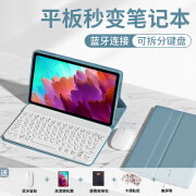 GOMI适用联想小新pad pro键盘保护套12.7英寸磁吸Lenovo2024/25舒视柔光版平板电脑软壳鼠标套装 天云蓝+白色蓝牙键盘（圆形键帽）+白鼠标 小新Pad Pro 12.7英寸 202