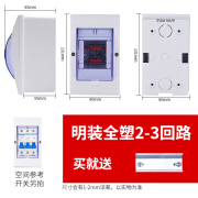 金兽明装回路配电箱家用防水强电箱塑料暗装电箱盒空气开关盒子电控箱 明装全塑2-3回路