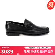 萨瓦托.菲拉格慕（Salvatore Ferragamo）皮鞋 男士黑色商务休闲皮革乐福鞋奢侈品潮牌 黑色 6.5