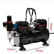 TC-90T气泵静音空压机美工喷绘气泵模型修补家具喷笔冲气泵 TC90气泵送6米管子
