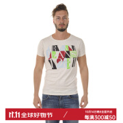 Armani jeans AJ短袖T恤男士圆领纯棉休闲修身时尚舒适百搭 A6H36ZX 白色 M 标准码