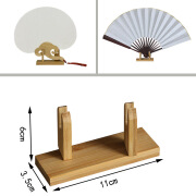 九品艺宣新品精选楠竹扇架古风团扇支架扇子扇托折扇架可拆卸竹制 楠竹平角