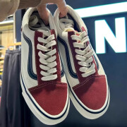 范斯（VANS）新款 OLD SKOOL酒红色白色低帮男女鞋板鞋休闲鞋VN000CT97BF VN000CT97BF/红白 34.5