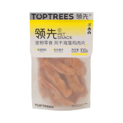 领先toptrees宠物零食风干海藻鸭肉鸡肉片3月龄以上猫狗轻松磨牙 鸡肉片100g24年3月