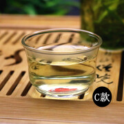 明信唐6只装茶碗水杯迷你品茗杯功夫茶具白酒杯茶道配件玻璃套装 c款6只装 0ml