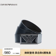 阿玛尼EMPORIO ARMANI【礼物】EA男士鹰标带扣双面用腰带