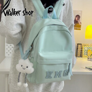 Walker Shop品牌书包初高中生研学双肩包男男女小书包轻便背包 蓝色 赠云朵挂件