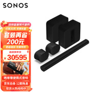 SONOS Arc+SUB×2+Era300×2 家庭影院7.1.4 双低音炮 杜比全景声 电视音响回音壁 WiFi无线套装 黑色