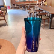 星巴克（Starbucks）杯子不锈钢吸管杯保温保冷杯大容量咖啡杯 473冰块蓝 0个 0ml