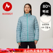 土拨鼠（Marmot）羽绒服立领薄款女款防风保暖外套轻薄羽绒衣女 淡蓝色8791 M 欧码偏大