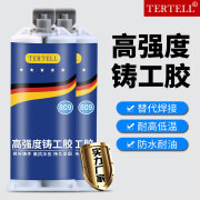 荷缇（TERTELL）工业级铸工胶ab胶修补剂不锈钢铜铝补漏神器防水堵漏强力胶粘剂 小号-送配件：推杆+刮板+砂纸 A+B 1套