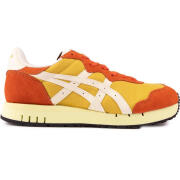 Onitsuka Tiger 男士运动鞋 X-Caliber 系列拼色时尚休闲百搭减震透气条纹跑步鞋 Mustard/Ivory 45