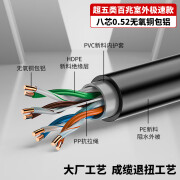 信特安室外网线纯铜超五类双屏蔽家用监控超六类千兆高速户外防水双绞线 超五类室外 0.52铜包银 100m