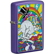 ZIPPO2024新款大白兔设计紫色哑光打火机时尚潮流防风送男友礼物 Purple