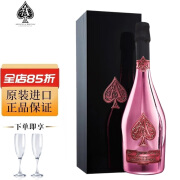 黑桃A（Armand de Brignac）法国香槟产区起泡酒黄金极干型香槟钢琴烤漆礼盒装 粉金版香槟750ml