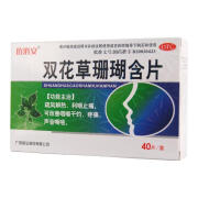 佰消安 双花草珊瑚含片 0.5gx10片x4板/盒 1盒装