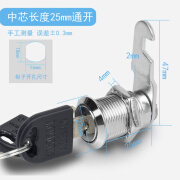 以琛定制文件柜锁芯更衣柜锁子储物柜偏芯锁卷柜铁皮柜门小锁头 中芯25mm通开