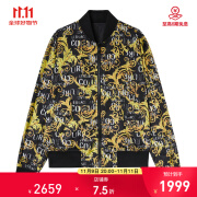 VERSACE JEANS 范思哲 男士巴洛克印花双面穿夹克外套 金色 74GASD17 CQS51 G89 52/L/185