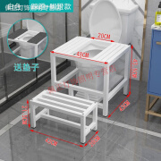 山头林村马桶坐便改蹲便蹲坑神器坐厕变蹲厕蹲坑式架马桶凳脚凳脚踩蹲便器 升级加稳加固白色带凳子含防