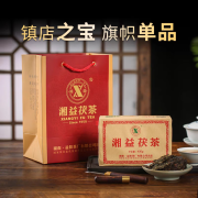 湘益红丝带400g湘益茯茶黑茶湖南安化黑茶茯砖茶益阳茶厂 2022年