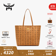 MCM【限时折扣】 TONI 经典印花女士中号购物袋托特包女包 干邑色 中号