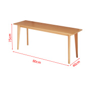 溥畔书桌电脑桌学生家用卧室长条桌子工作台靠墙窄桌小户型写字桌 榉木80长40宽75高