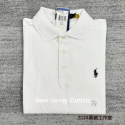 POLO SPORT RALPH LAUREN拉夫劳伦三粒扣POLO衫保罗男士商务休闲短袖小马标纯棉翻领T恤夏 白色蓝标 S100-130斤