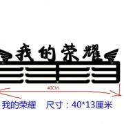 XKJ马拉松奖牌展示架不锈钢免打孔挂钩挂架体育运动纪念牌置物架荣誉 我的荣耀 送贴+钉子 1层