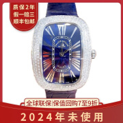 【二手99新】2024年未使用 法穆兰女表 3002后钻 满天星 石英女表 表径43X32MM 外圈钻蓝面