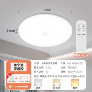 创京懿选楼梯感应灯免布线充电式led吸顶灯入户门楼梯过道免布线免接线打 遥控款1个装【4000毫安大容量+c